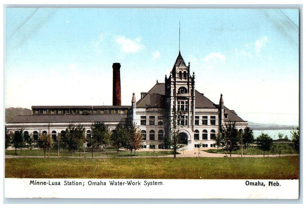 c1940's Minne-Lusa Station Omaha Water-Work System Omaha Nebraska NE Postcard