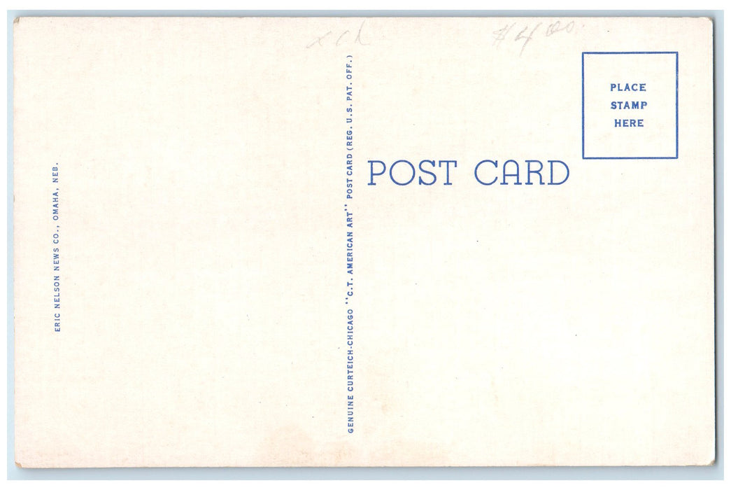 c1940s New Burlington Route Station Exterior Omaha Nebraska NE Unposted Postcard