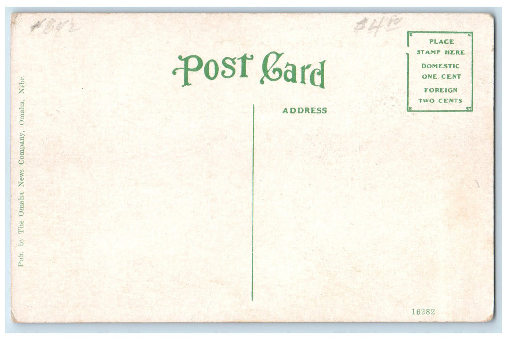 c1920s Bird's Eye View East From Hotel Fontenelle Omaha Nebraska NE Car Postcard