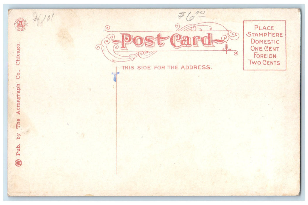 c1910's Union Station Train Locomotor Omaha Nebraska NE Unposted Bridge Postcard