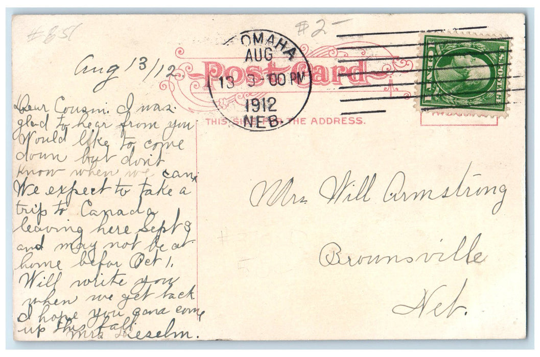 1912 New City National Bank Building 16th & Harney St Omaha Nebraska NE Postcard