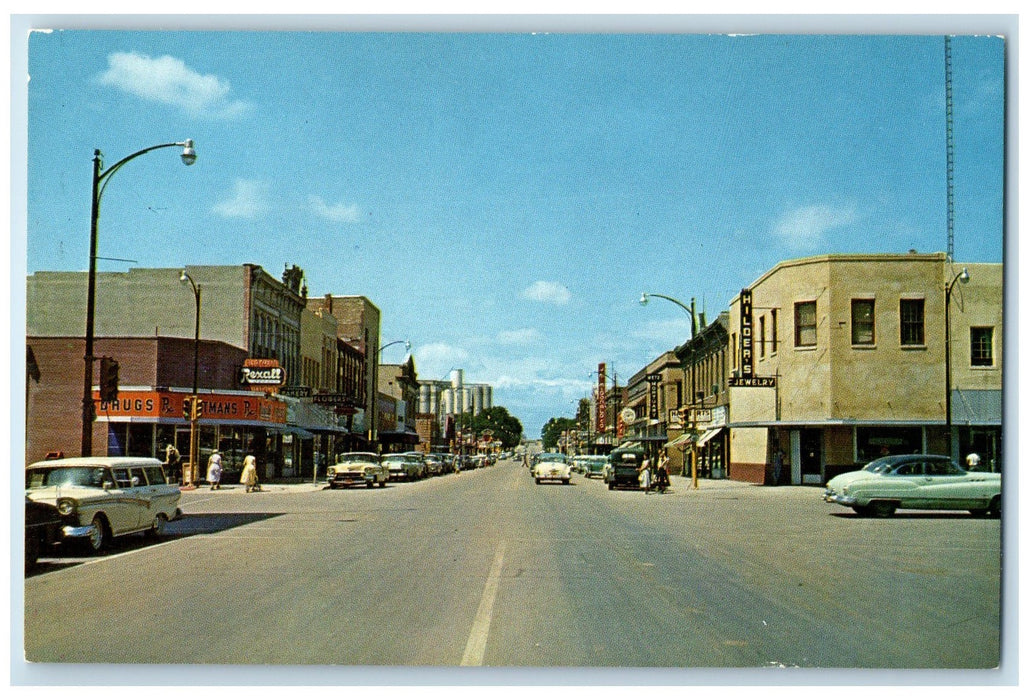 c1960's Lincoln Avenue Looking North Downtown York Nebraska NE Unposted Postcard