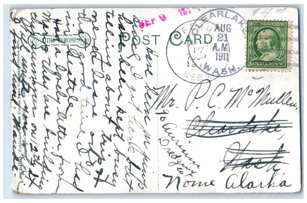 1911 Science Nebraska State Normal School Exterior Peru Nebraska NE Postcard