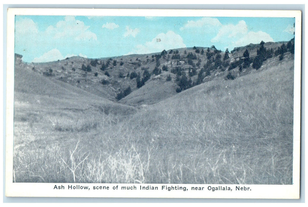 c1960's Ash Hollow Scene Of Much Indian Fighting Ogallala Nebraska NE Postcard