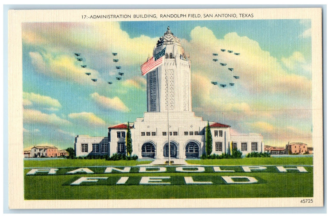 c1940's Administration Building Randolph Field San Antonio Texas TX  Postcard