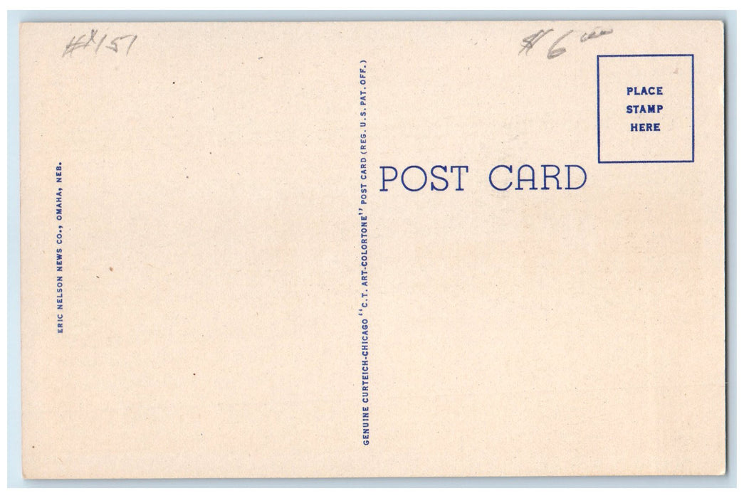 c1940's Municipal Airport & US Weather Bureau Tower Omaha Nebraska NE Postcard