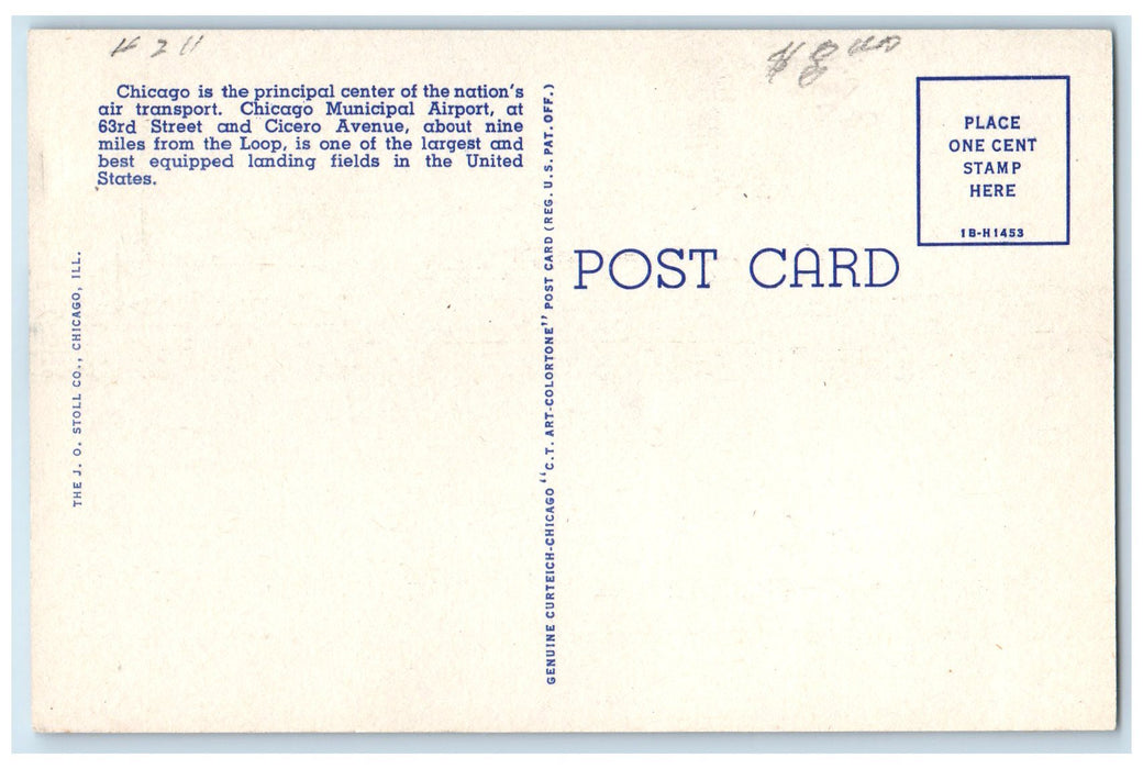 c1940 Scenes At Chicago Municipal Airport Landing Fields Illinois IL Postcard