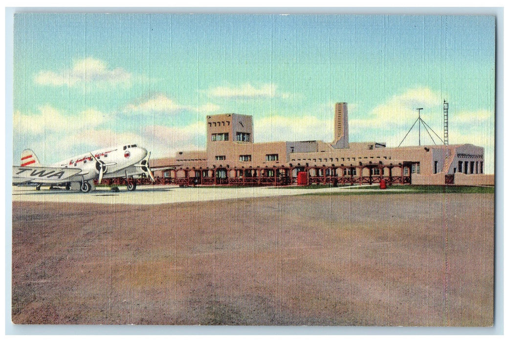 c1940 Administration Bldg. Municipal Airport Albuquerque New Mexico NM Postcard