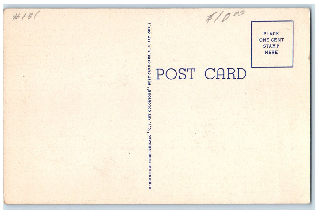 c1940's Sangamon Avenue Main Business Street Road Rantoul Illinois IL Postcard