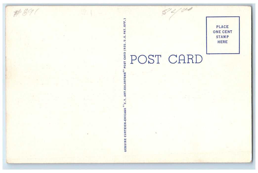 c1940's New General Mess Hall Area 2 Scott Field Belleville Illinois IL Postcard