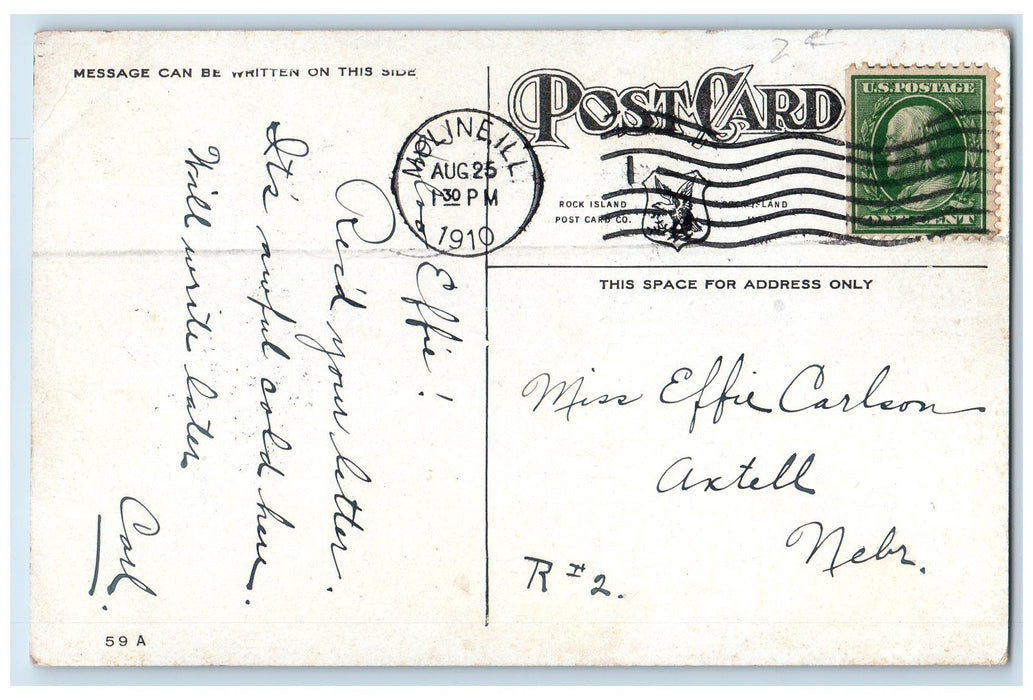 1910 Moline High School Campus Building Pathways Moline Illinois IL Postcard