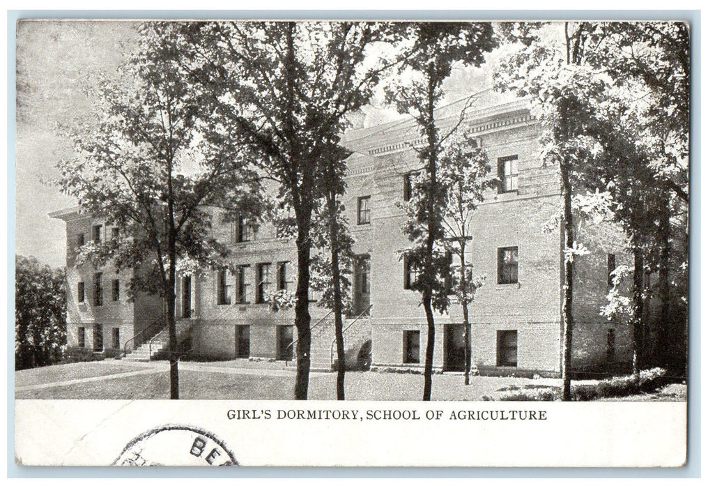 1906 Girl's Dormitory School Of Agriculture Morris Minnesota MN Posted Postcard