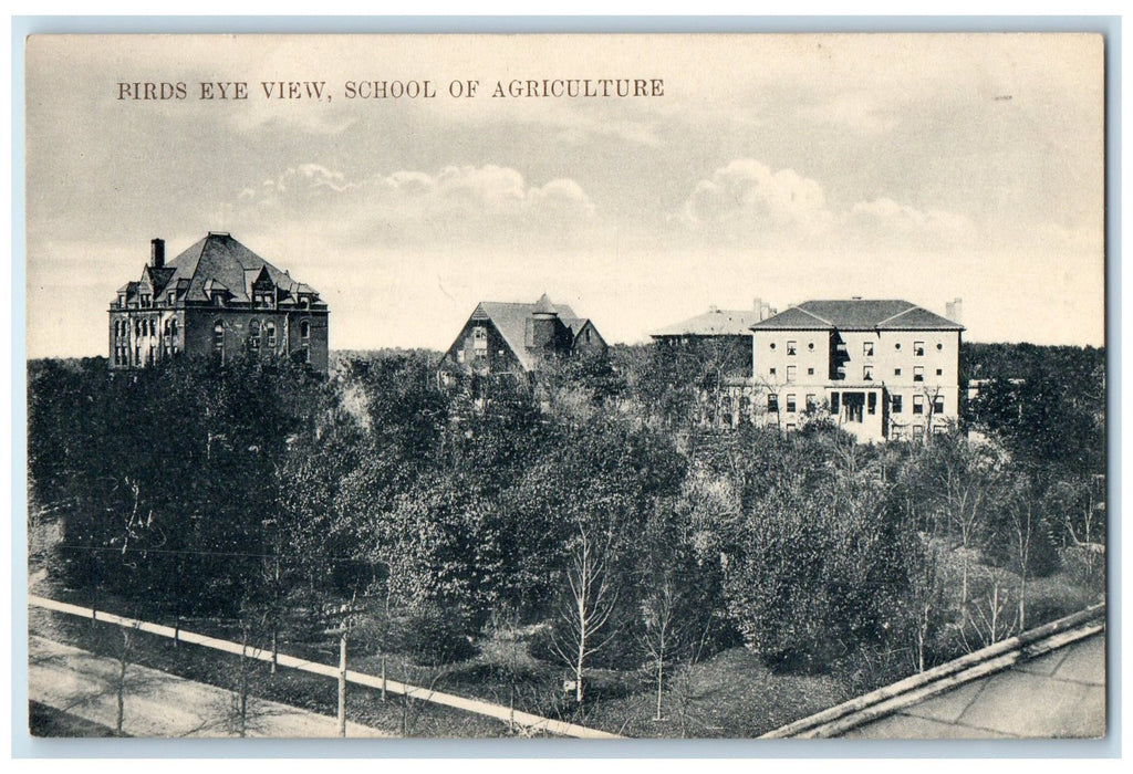 c1920s Bird's Eye View School Of Agriculture Ames Iowa IA Unposted Tree Postcard