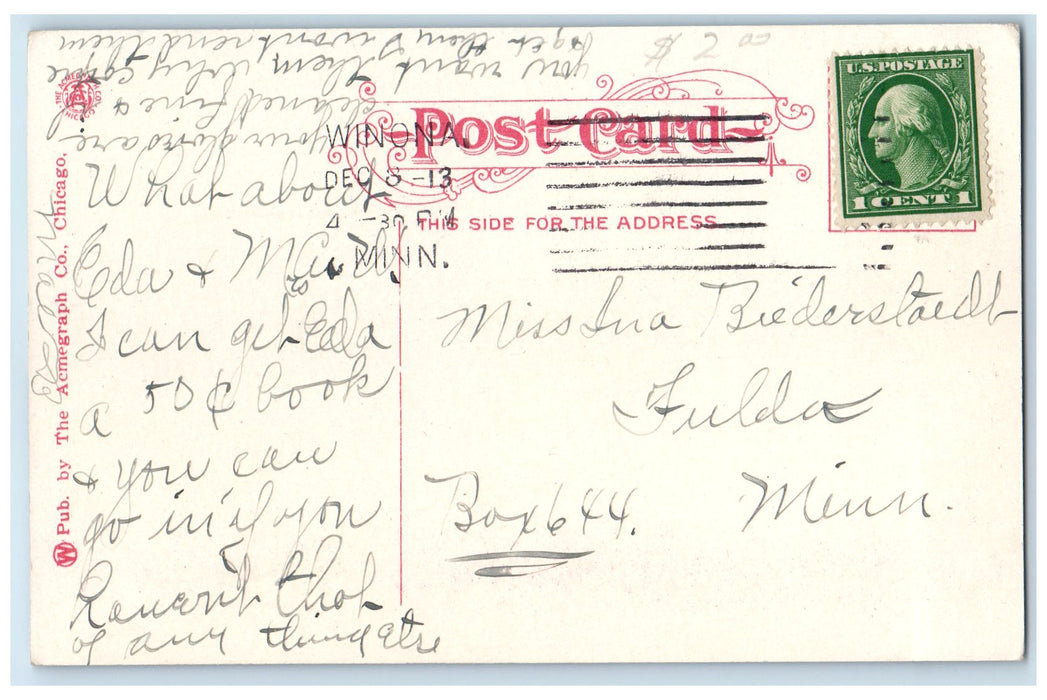 1910 View In Levee Park Cannon Balls Winona Minnesota MN Posted Vintage Postcard