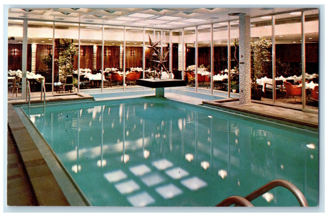 c1960's Northstar Inn Interior Minneapolis Minnesota MN Swimming Pool Postcard