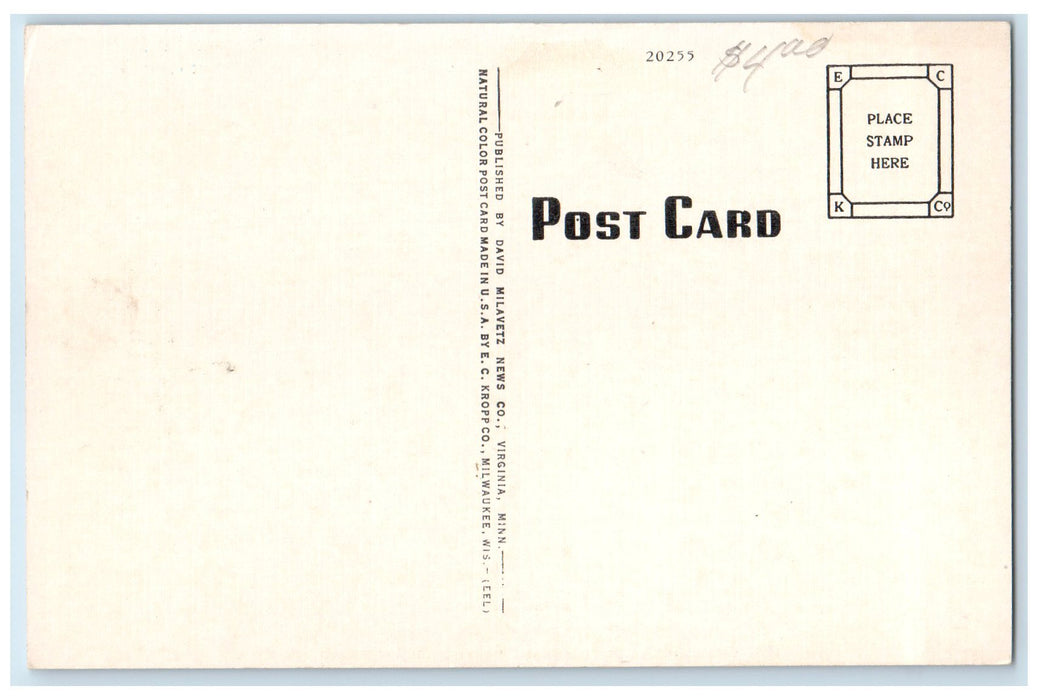 c1940's Tourist Cabins Exterior Roadside At Hibbing Minnesota MN Trees Postcard
