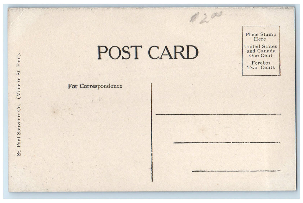 c1920's Fountain Logan Park Minneapolis Minnesota MN Unposted Vintage Postcard