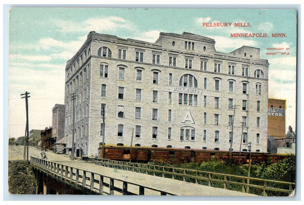 c1920's Pillsbury Mills Buildings Minneapolis Minnesota MN Unposted Postcard