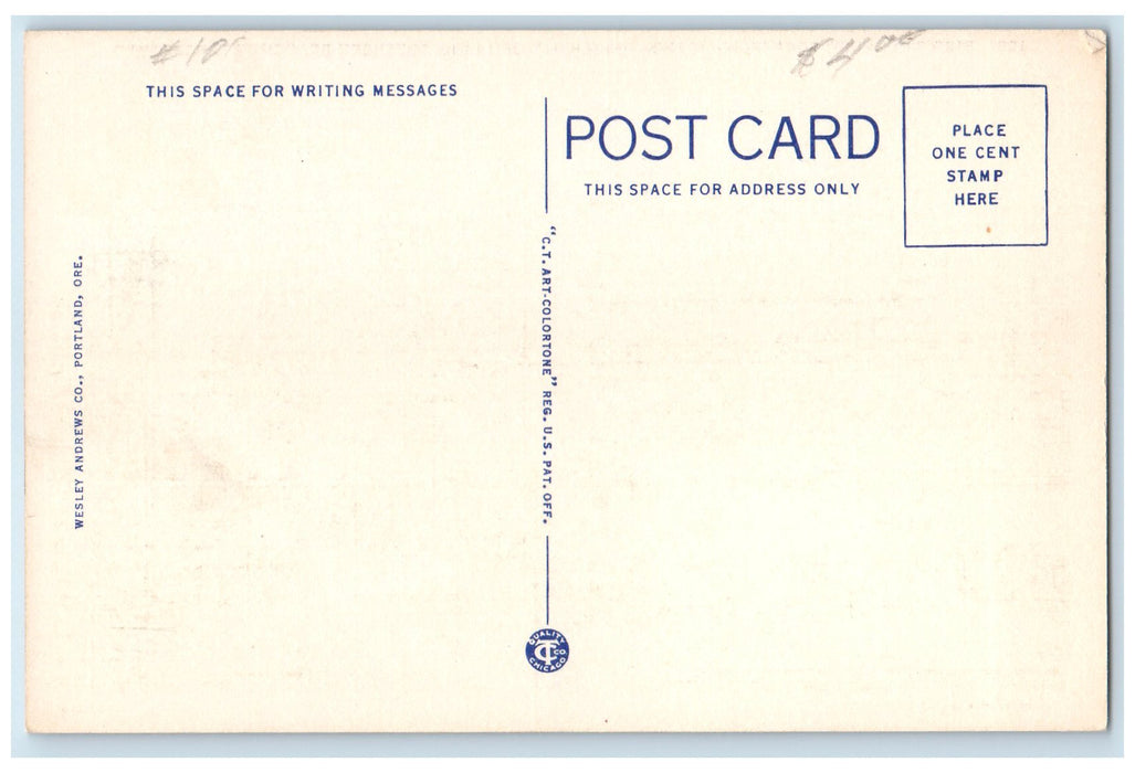 c1940's Bird's Eye View University Of Idaho Pocatello Indiana IN Houses Postcard