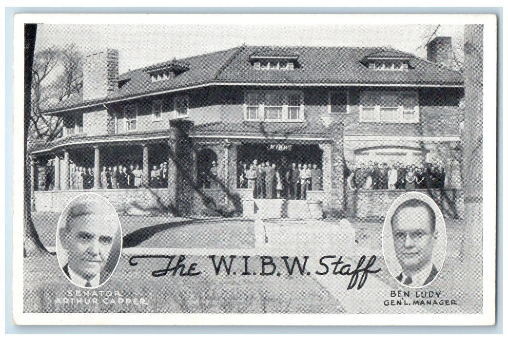 c1940s Souvenir Dedication New WIBW Transmitting Plant Topeka Kansas KS Postcard