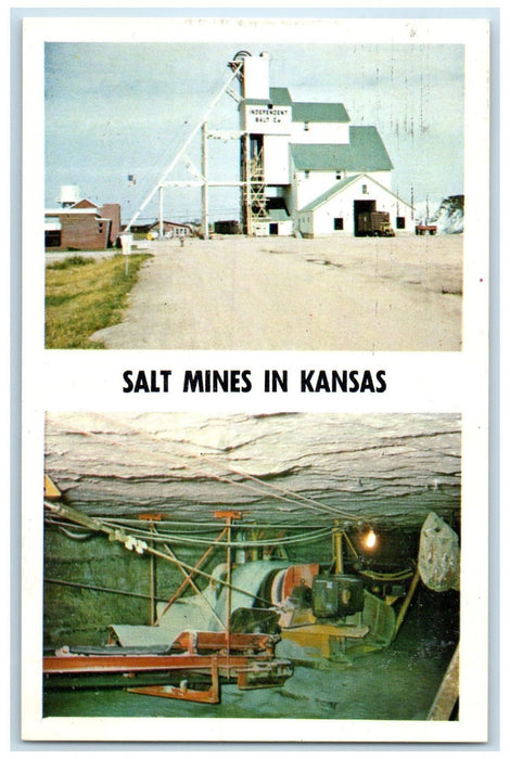 1977 Salt Mines In Central Kansas Machineries Colby Kansas KS Posted Postcard