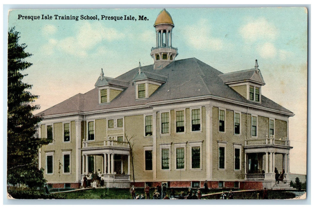 c1910 Presque Isle Training School Student Presque Isle Maine ME Posted Postcard