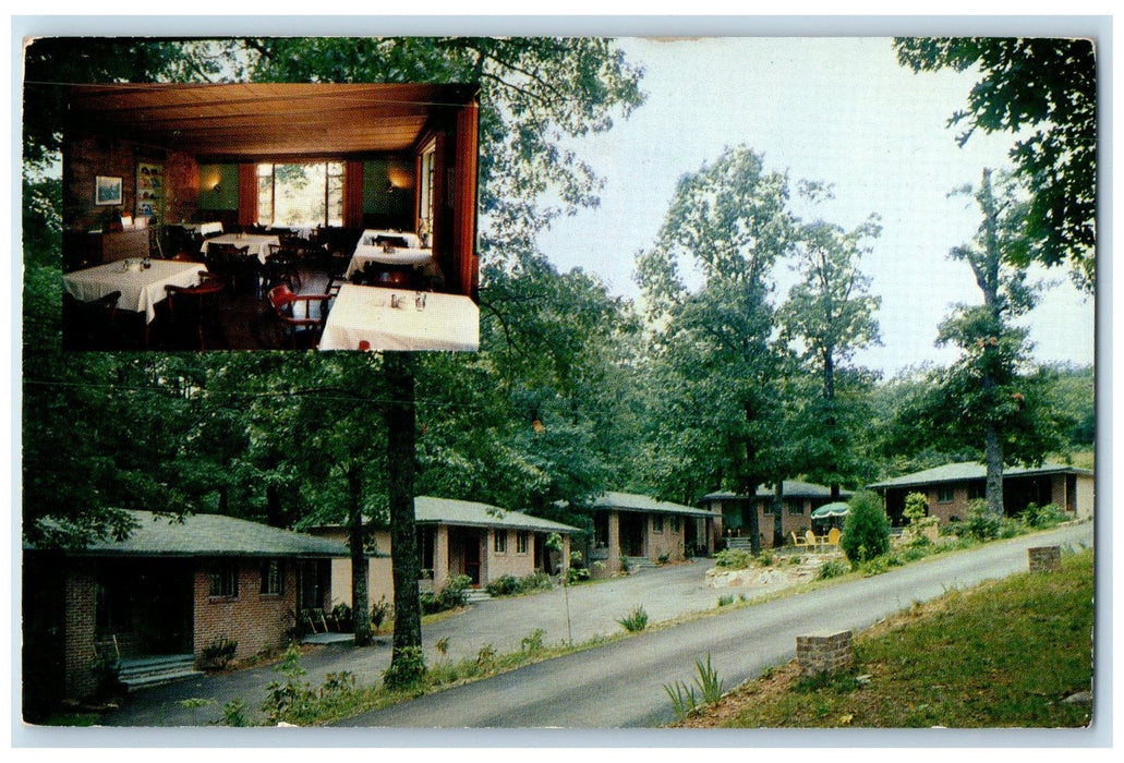1958 Fairyland Courts Cottages Restaurant Lookout Mountain Tennessee TN Postcard