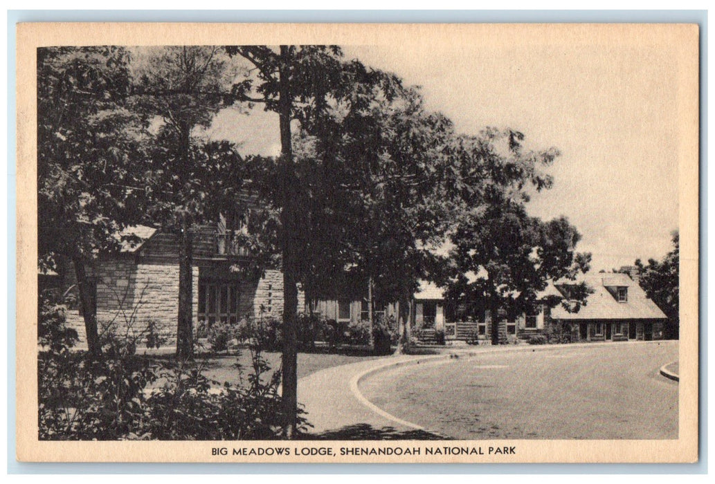 c1950's Big Meadow's Lodge Shenandoah National Park Skyline Drive VA Postcard