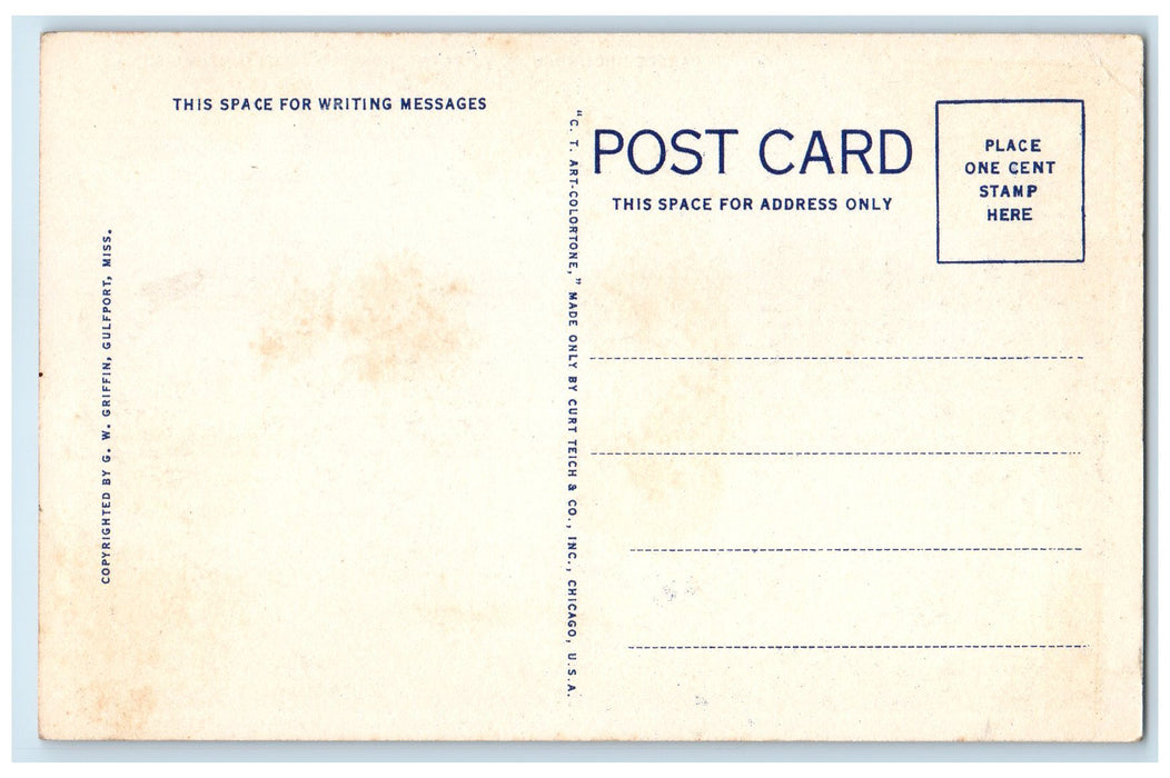 c1920's Parade Ground US Veterans Hospital View Gulfport Mississippi MS Postcard