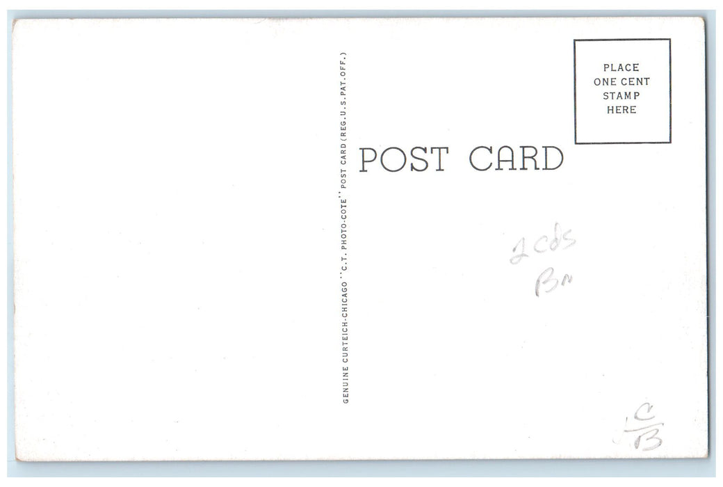 c1940's Army Air Force Mechanics Training School Weatherford OK Flag Postcard