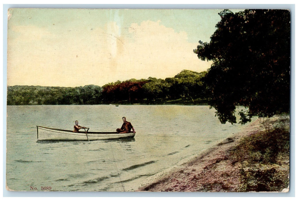 1915 Scenic View Of Canoeing In Adairville Kentucky KY Posted Vintage Postcard