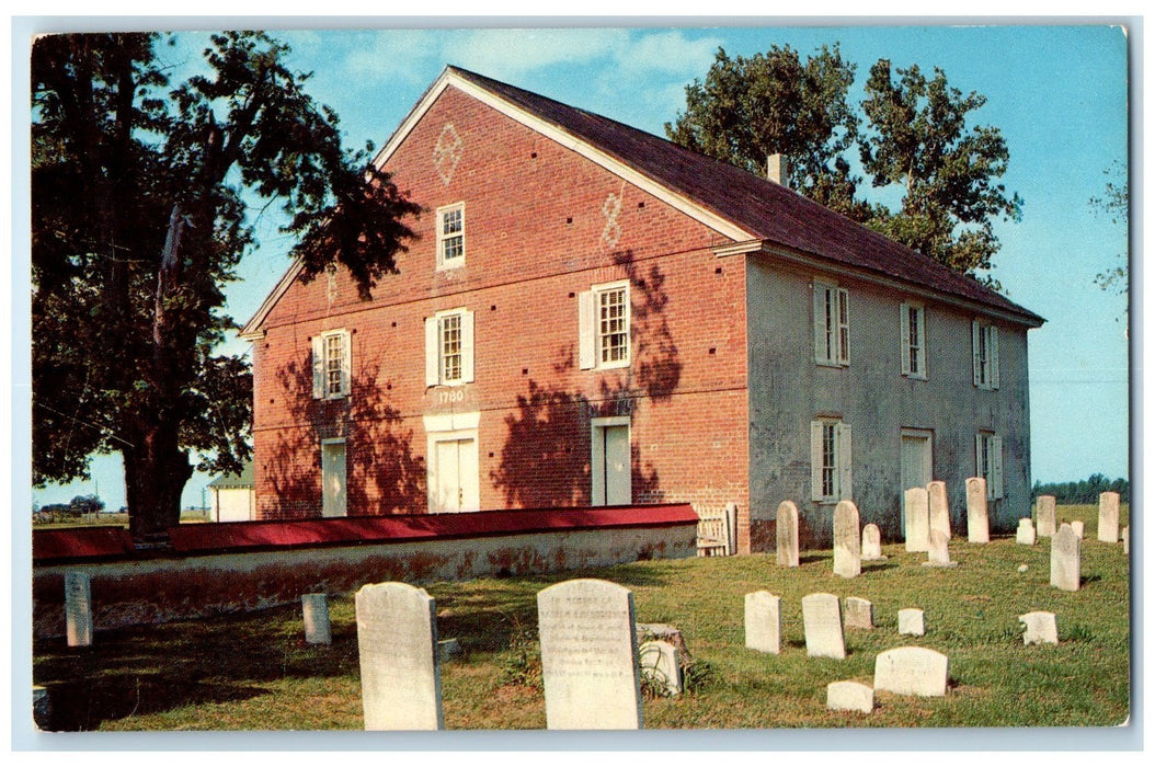 1909 Barratts Chapel Exterior Frederica Delaware DE Unposted Graveyard Postcard