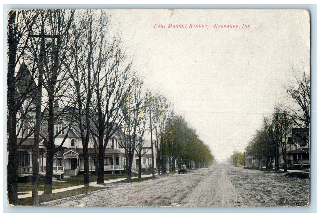 1908 East Market Street Residences House Nappanee Indiana IN Posted Postcard