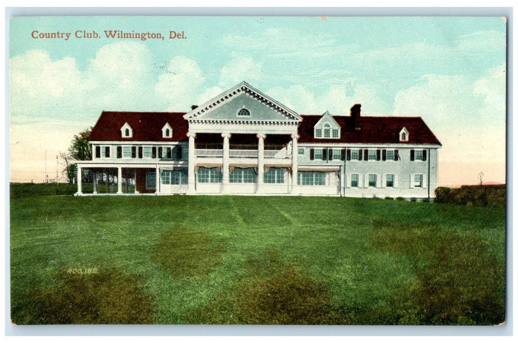 c1910s Country Club Exterior Wilmington Delaware DE Unposted Vintage Postcard