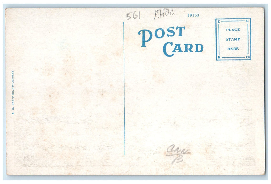 c1920s Junior High School Roadside Chickasha Oklahoma OK Unposted Cloud Postcard