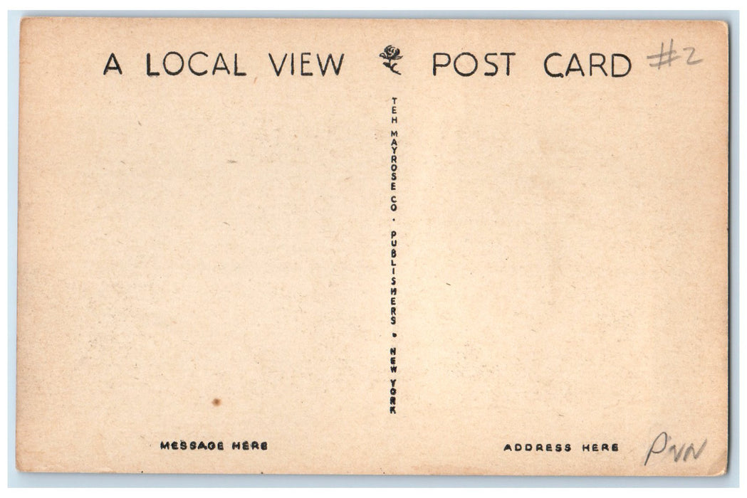 c1940's Milford High School Exterior Scene Milford Delaware DE Unposted Postcard