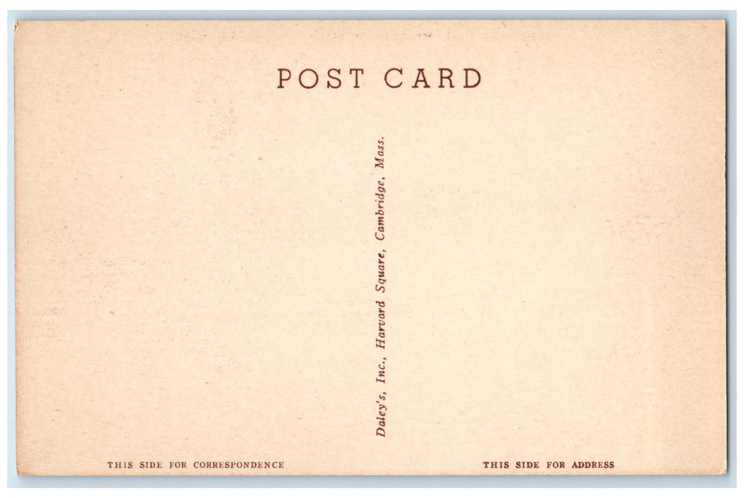 c1940s Memorial Hall Harvard University Cambridge Massachusetts MA Tree Postcard