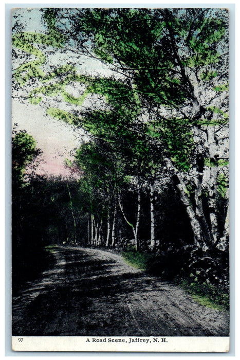 1946 A Country Road Trees Scene Jaffrey New Hampshire NH Posted Vintage Postcard