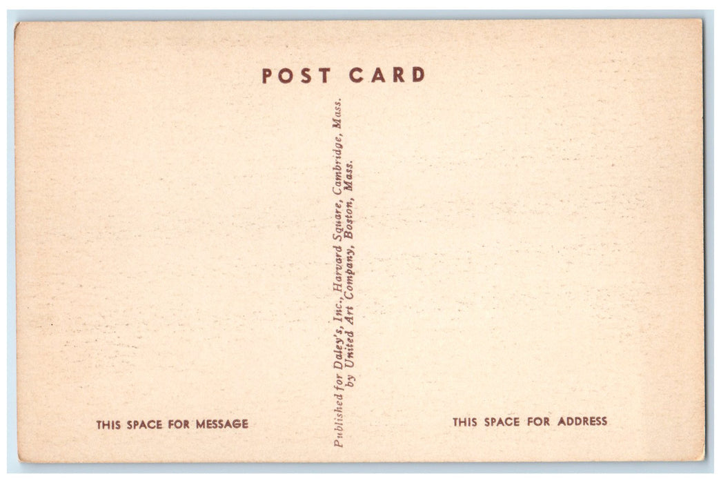 c1940s Nichols House Brattle Street Cambridge Massachusetts MA Unposted Postcard