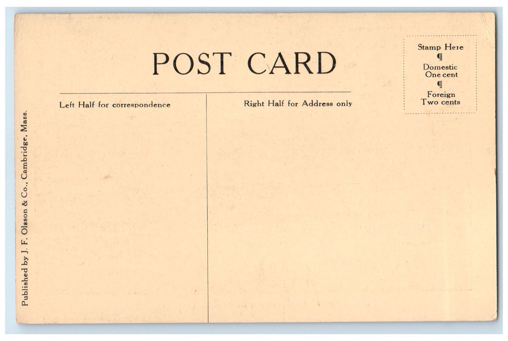 c1940s Episcopal Theological School Library Exterior Cambridge MA Trees Postcard