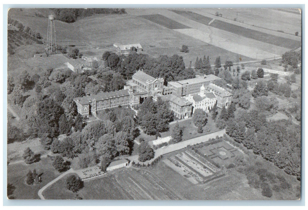 c1940's Aerial View Of St. Stanislaus Seminary Florissant Missouri MO Postcard