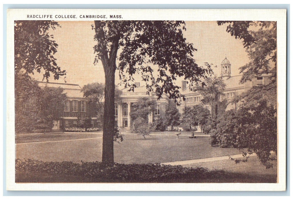c1940's Radcliff College Exterior Cambridge Massachusetts MA Unposted Postcard