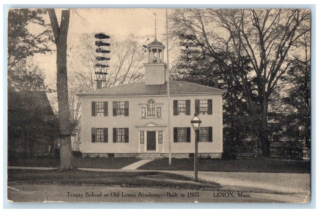 1932 Trinity School Old Lenox Academy Lenox Massachusetts MA Posted Postcard