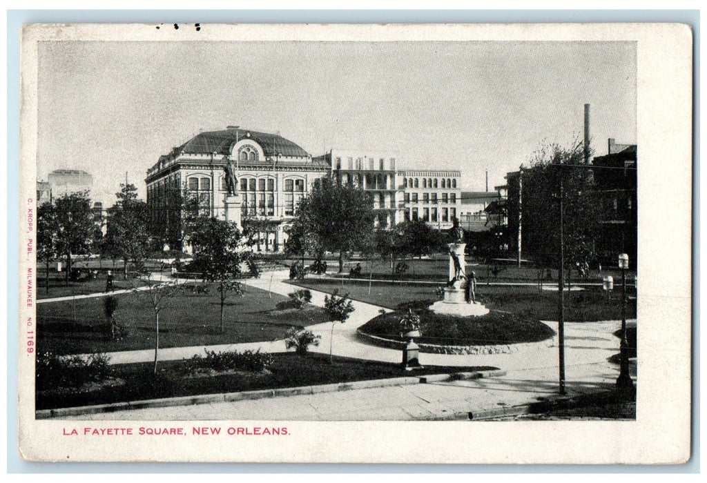 c1905's La Fayette Square Monument New Orleans Louisiana LA Unposted Postcard