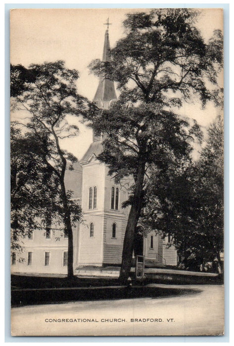 c1940's Congregational Church Exterior Bradford Virginia VA Unposted Postcard