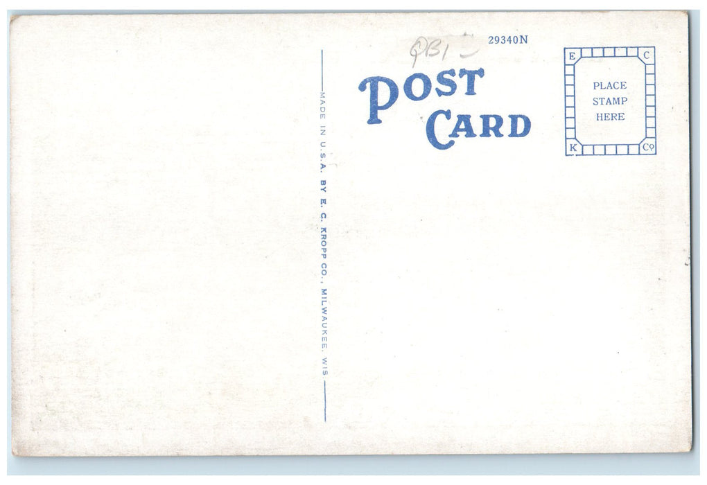 c1920's Lake Creek Rhinelander Group Of Girls Dock Boat Wisconsin WI Postcard