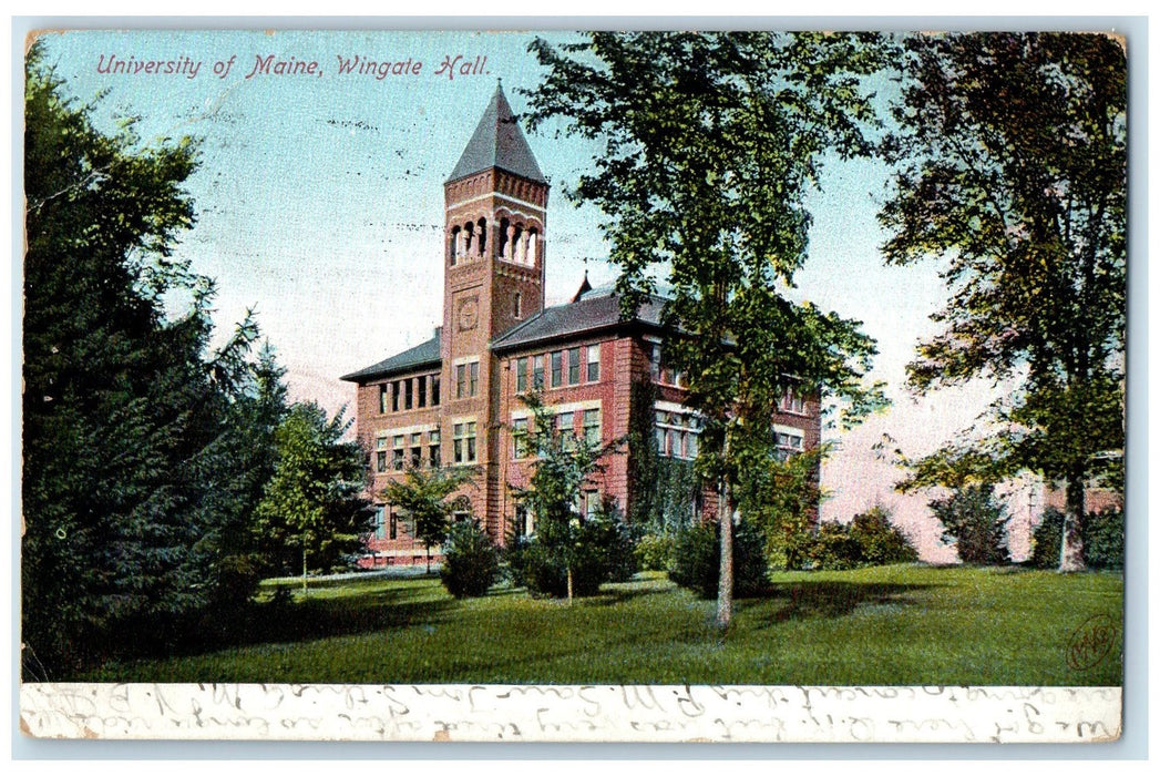 1906 University Of Maine Wingate Hall Building Orono Maine ME Posted Postcard