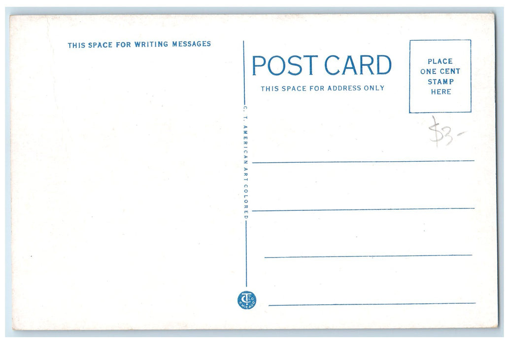 c1940's High School Exterior Roadside Lexington Nebraska NE Unposted Postcard