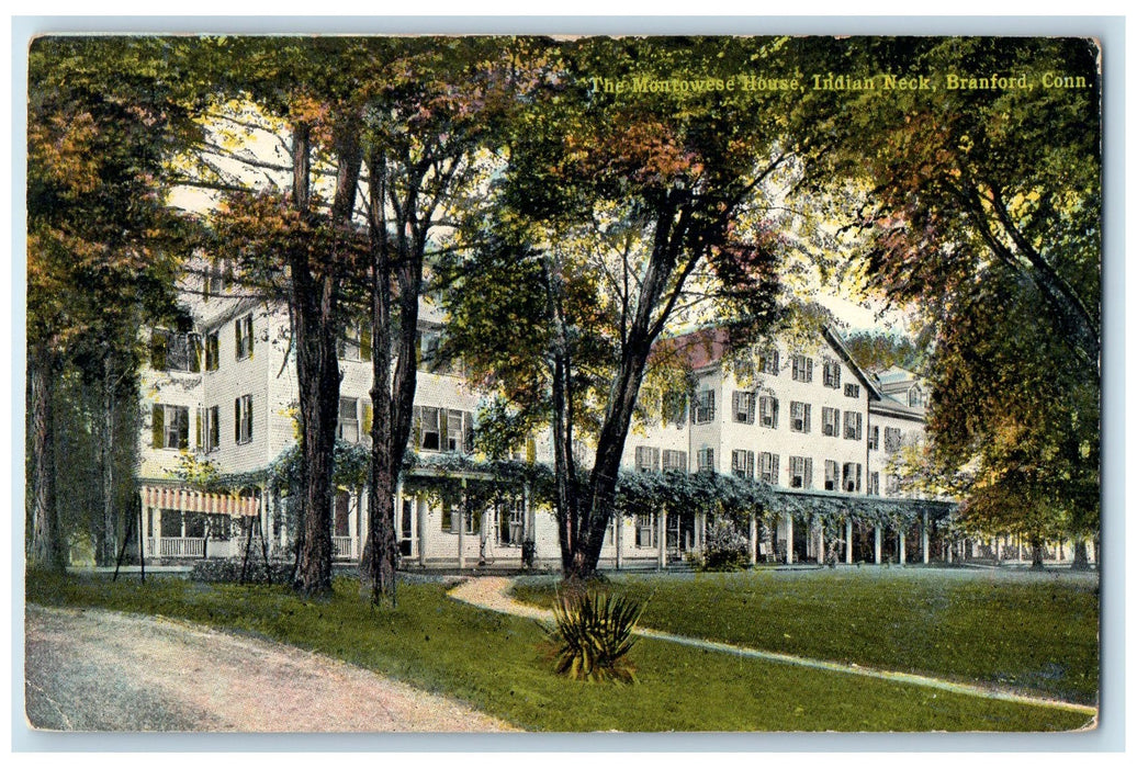c1910 The Montowese House Indian Neck Building Branford Connecticut CT Postcard