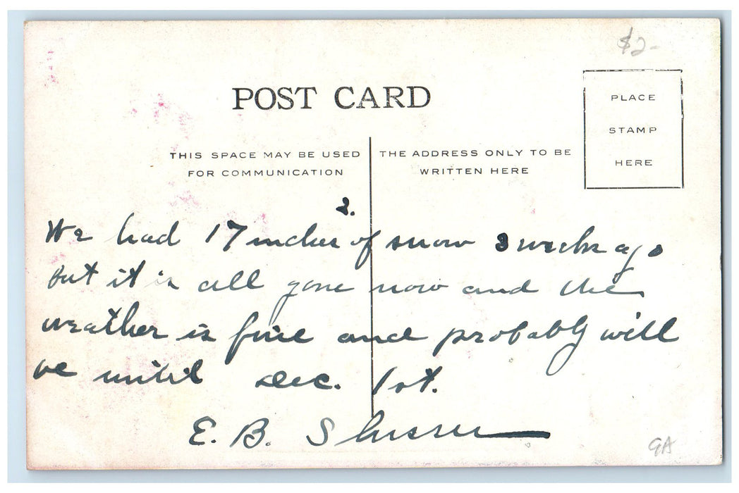 c1910's North Shore Drive Residences House South Bend Indiana IN Trees Postcard